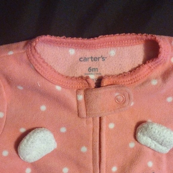 Carter's Pink Polka Dot Footie - Picture 4 of 5